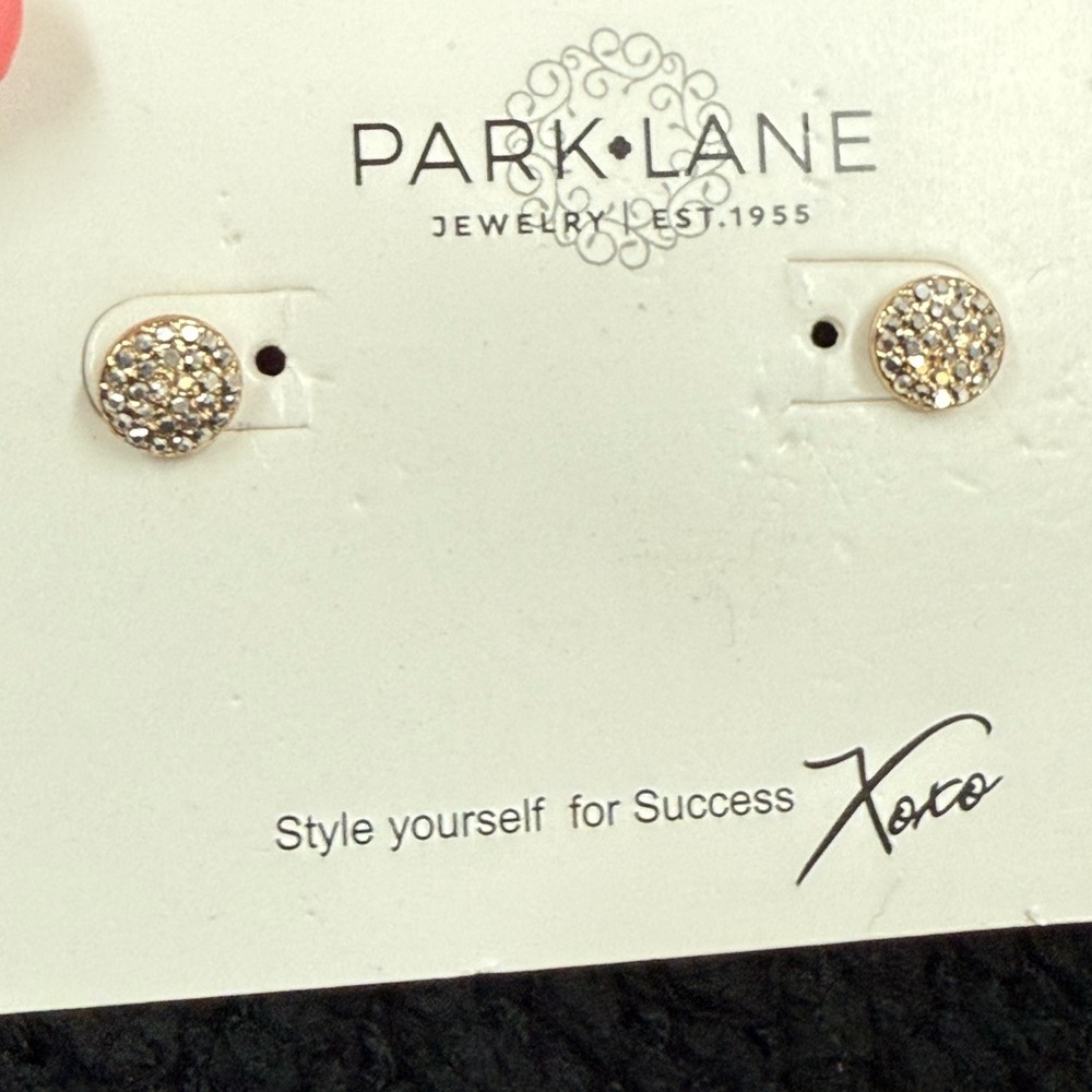 Park Lane “Kiera”Gold Pave Stud Earrings